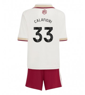 Arsenal Riccardo Calafiori #33 Tredje Kläder Barn 2025-26 Kortärmad (+ Korta byxor)